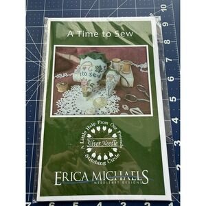 Erica Michaels Needleart Designs A TIME TO SEW Cross Stitch Pattern